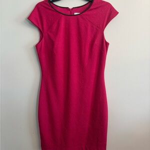 Badgley Mischka Fuchsia Cap Sleeve Mini Dress